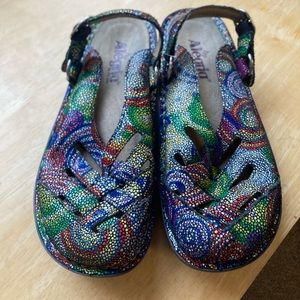 ALEGRIA by PG Lite Rainbow Leather Shoes Size EU 38 (USA 7.5)